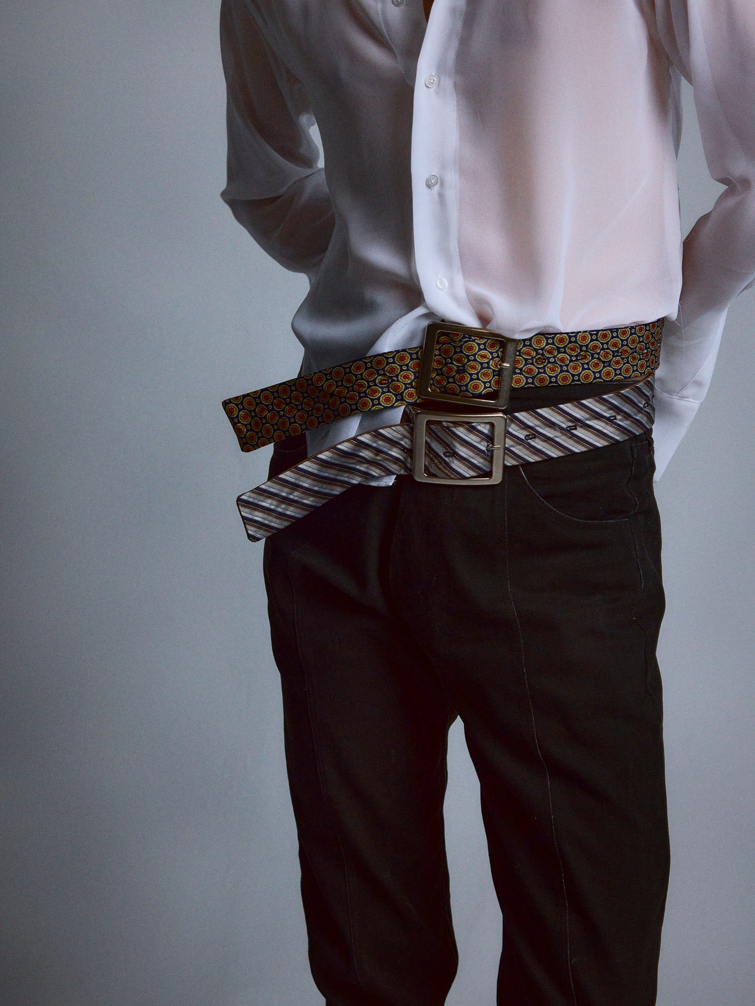 TIE BELT BLUE / GOLD
