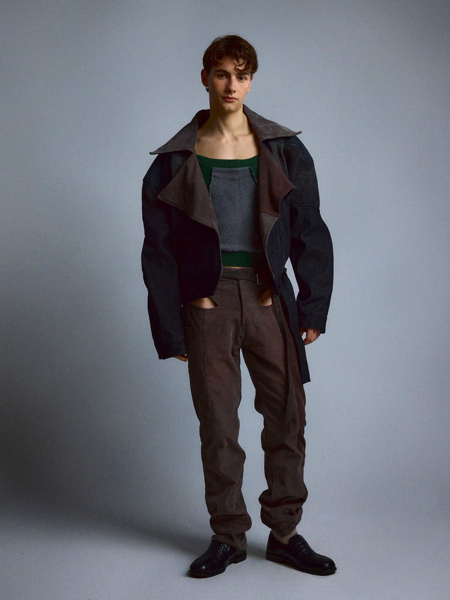 CUT OUT  CORDUROY PANTS