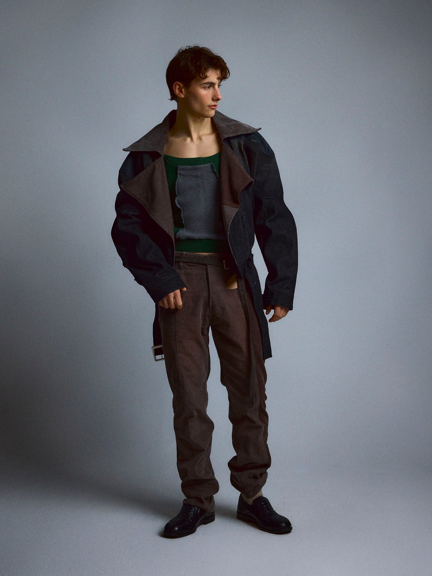 CUT OUT  CORDUROY PANTS