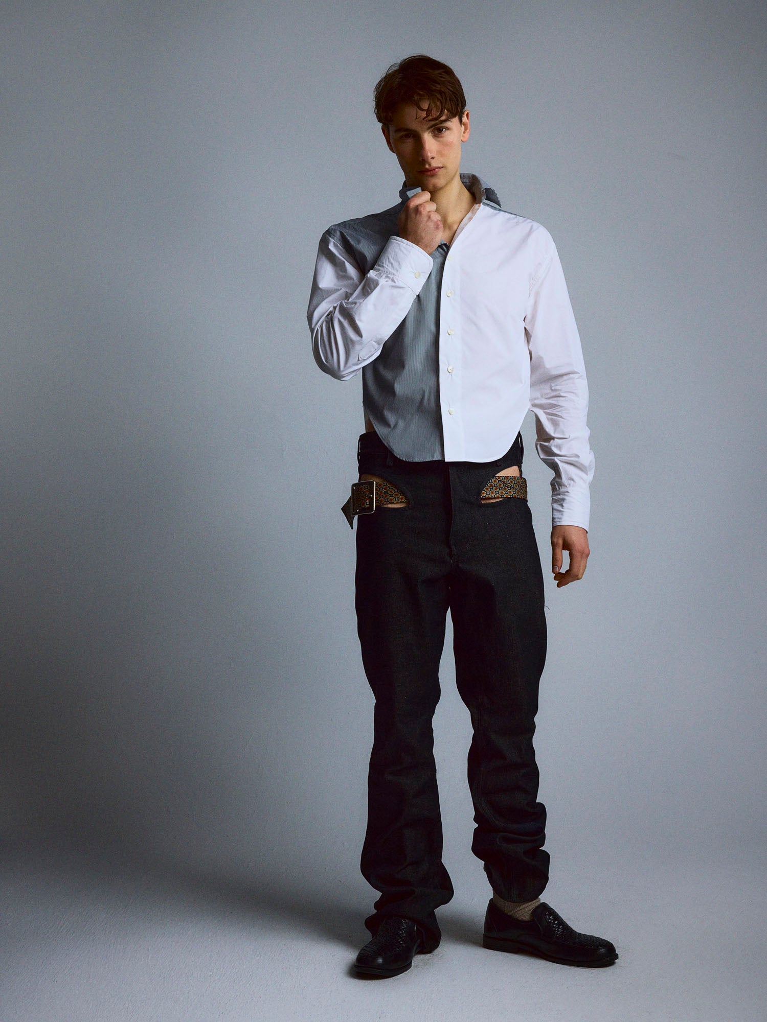 ASYMMETRICAL WHITE SHRIT